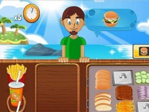 Beach Burger Cooking Game