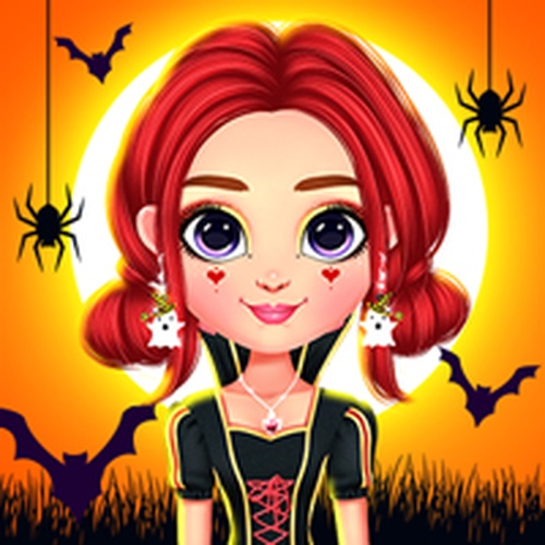 Rainbow Girls Halloween Salon Dress Up Game Fashion Game