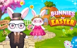 Bunnies Get Ready for Easter Dress Up Game