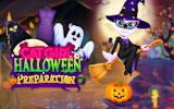 Cat Girl Halloween Preparation Game