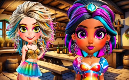 Royal Rebellion Punk Magic Dress Up Game